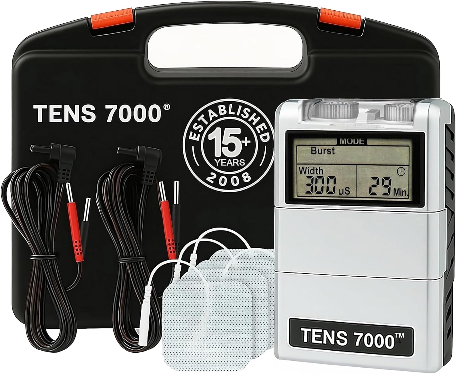 TENS 7000 Digital TENS Unit with Accessories - Muscle Stimulator Machine for Back Pain Relief, Sciatica, Neck, Nerve, Shoulder, Hip, Elbow, Muscle Pain Relief
