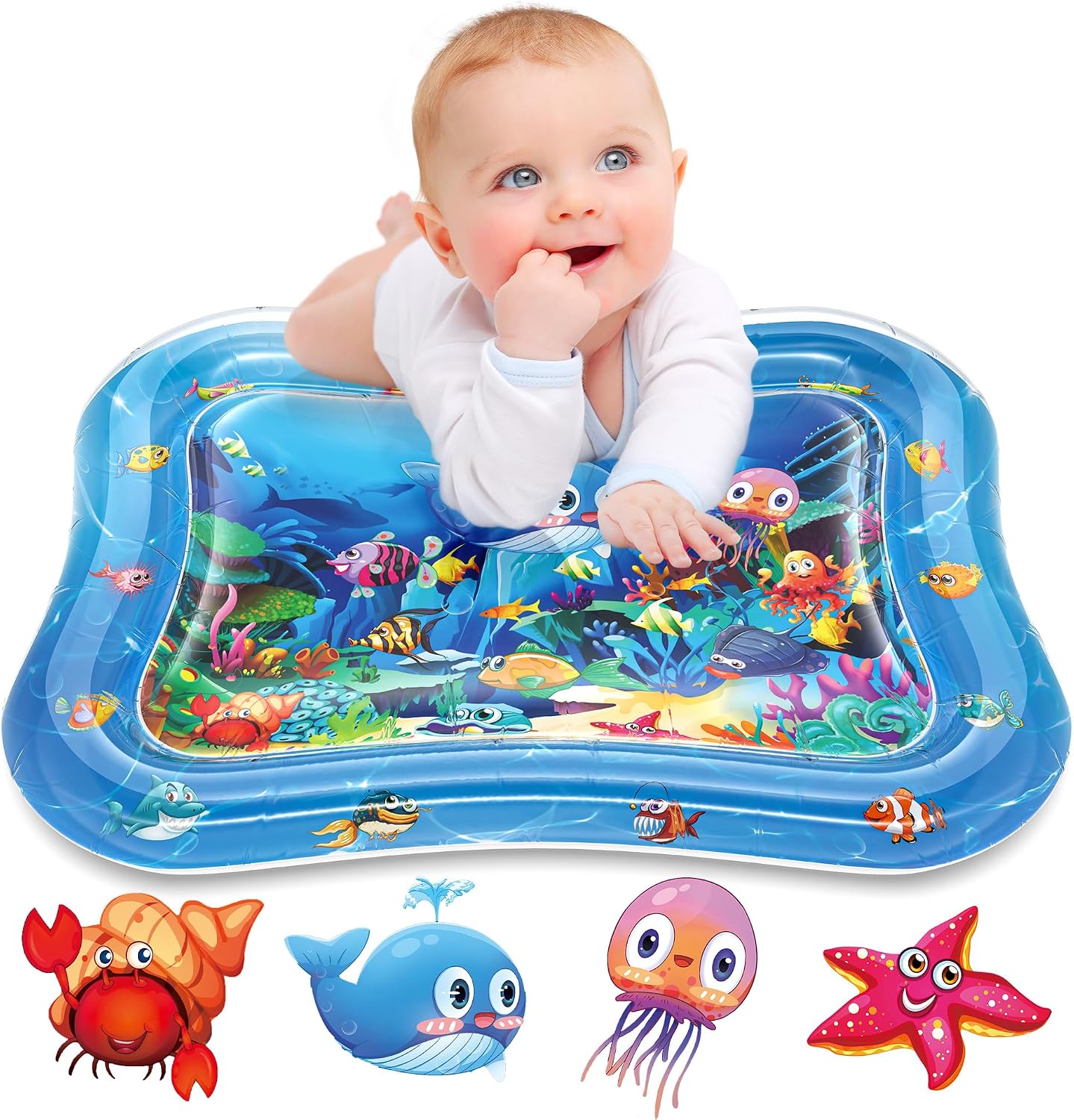 Infinno Inflatable Tummy Time Water Mat, Baby Sensory Toys 3-24 Months