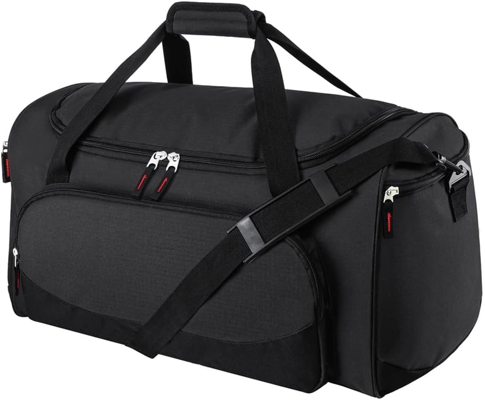 Uarition Gym Bag for Men & Women - 50L Large Duffle Bag for Travel, Black