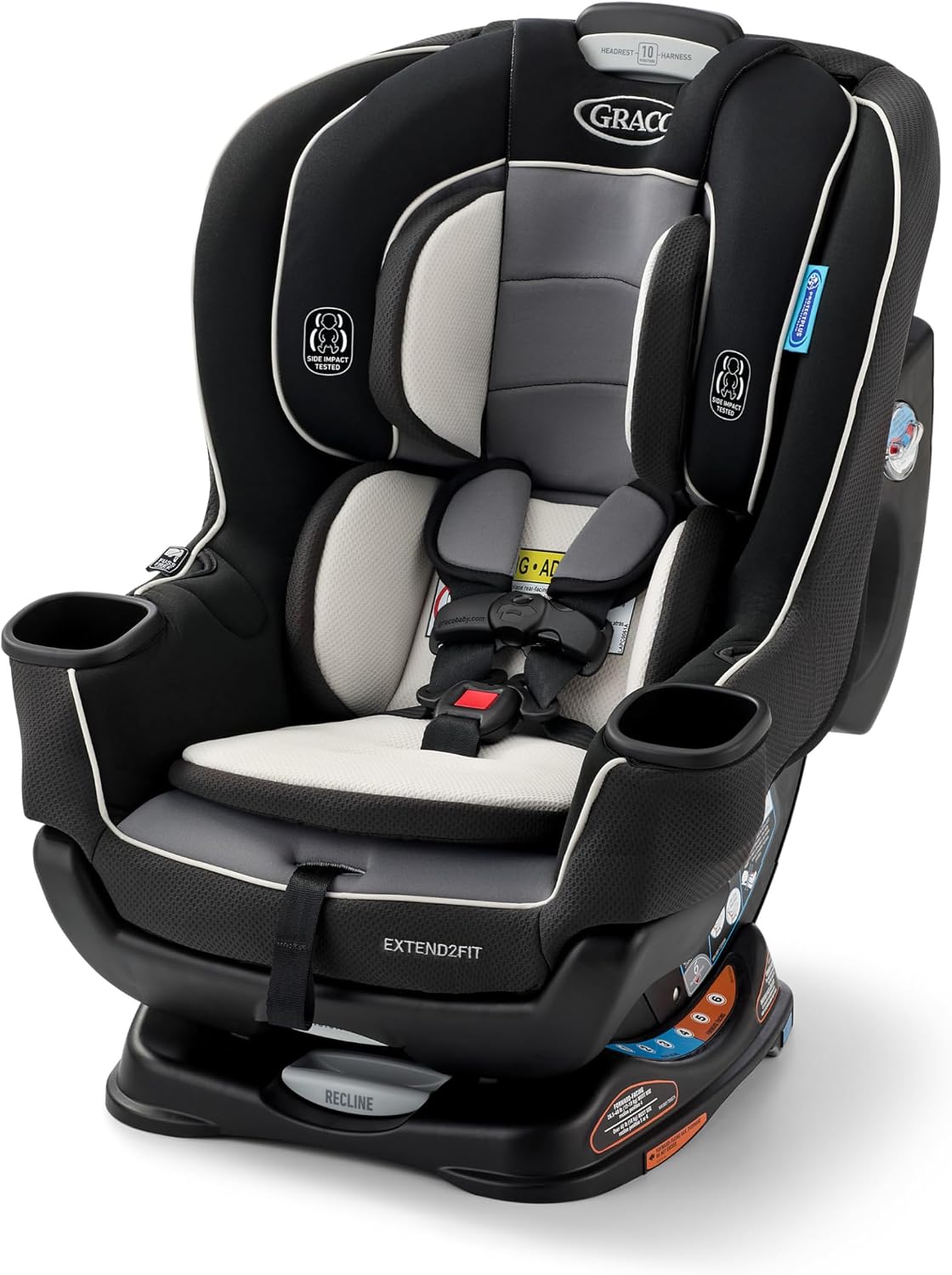 Graco Extend2Fit 2-in-1 Convertible Car Seat, Gotham